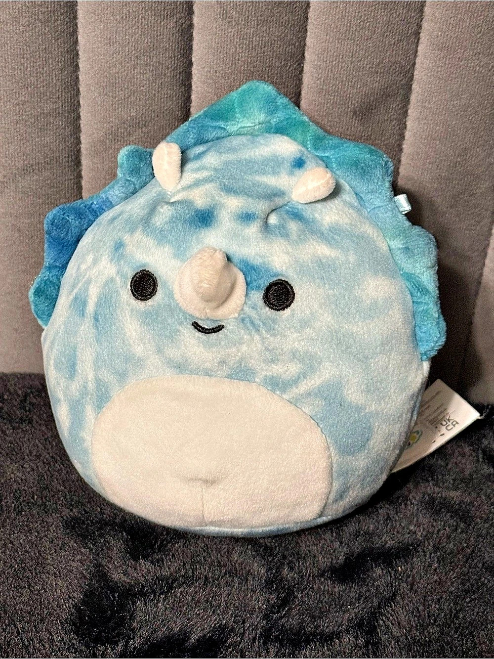 Squishmallows Jerome the Blue Tie-Dye Triceratops Plush 5”